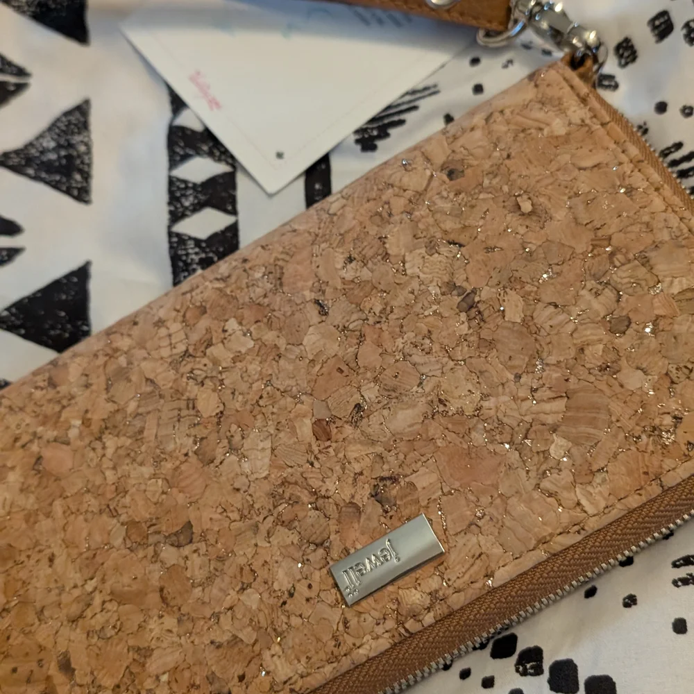 Thirty-One Cork Wristlet with Brown Strap - Picture 2 of 9